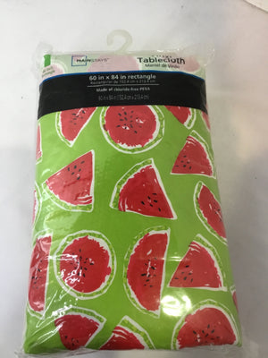 Green/Red Vinyl Watermelon Tablecloth