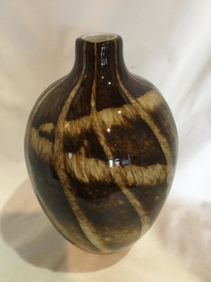 Brown/Tan Glass Vase