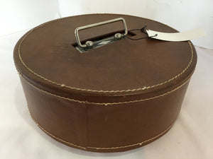 Round Brown Wood Poker Set