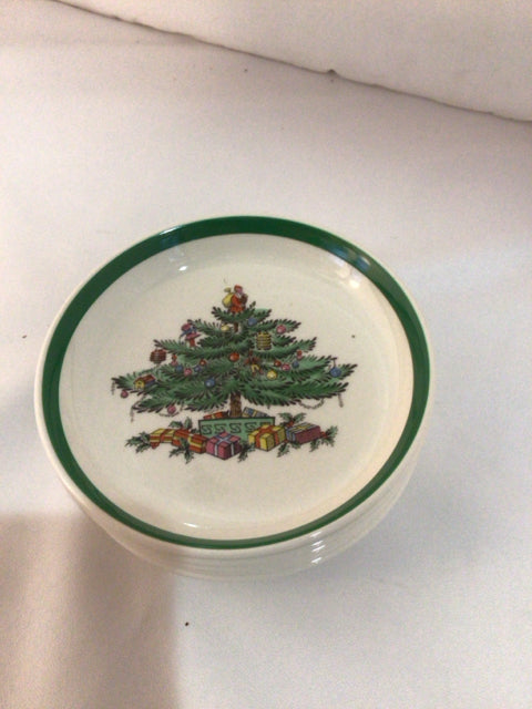 Spode Christmas White/Green China Set of 5 Plate Set