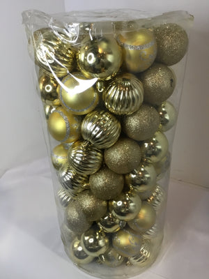 Gold Glass Holiday Ornaments