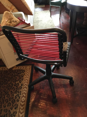 Desk Metal Swivel Base Adjustable Red/Black Chair