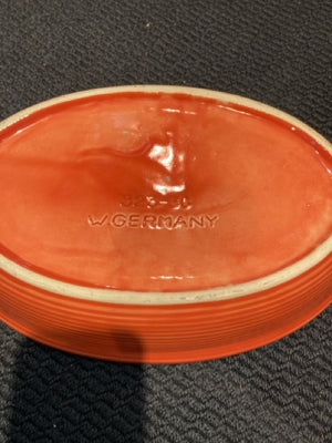 Microtop Orange Ceramic Oval Baking Dish
