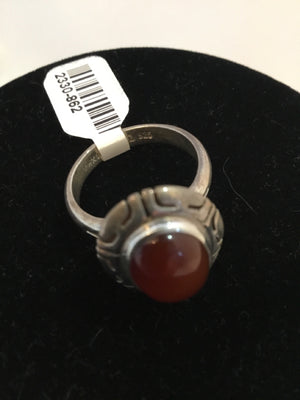 Sterling Silver Orange Ring