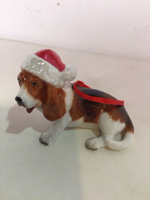 Christmas Multi-Color Porcelain Dog Ornament Holiday Item