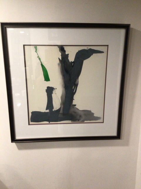 Green/Gray Abstract Framed Art