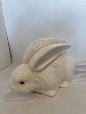 Cream Ceramic Bunny Statue