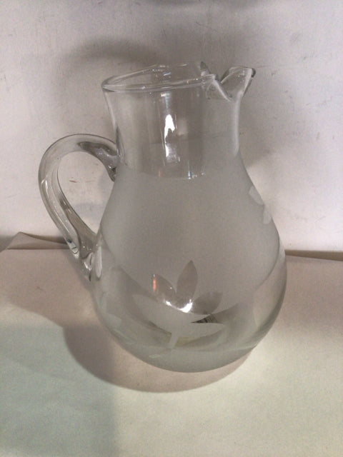 The Cellar Clear Glass Frosted Pitcher
