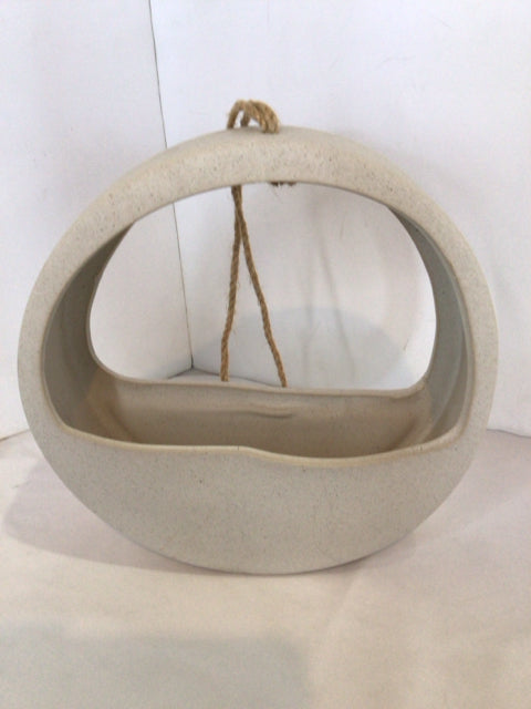 Hanging White Ceramic Planter