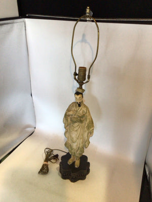Oriental Green Ceramic Man As Is - See Description Lamp