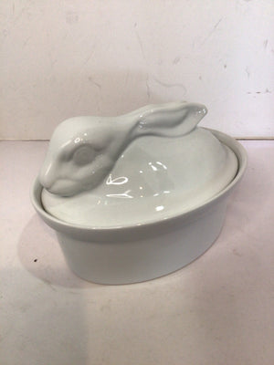 Farberware Easter White Ceramic Bunny Bowl