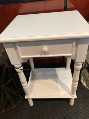 Traditional Shelf on Bottom Traditional White Nightstand