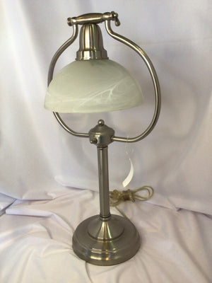 Brushed Chrome Metal Dome Lamp