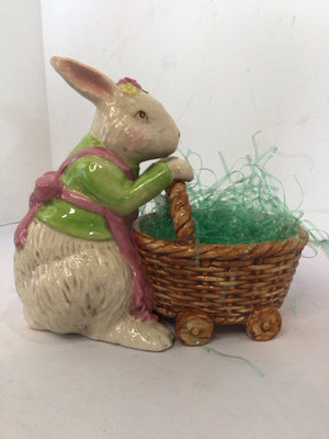 Easter Pastel Basket Bunny Holiday Item