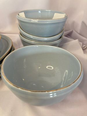 Set of 4 Blue Ceramic Dish Set