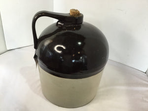 Brown/Cream Pottery Jug/Decanter
