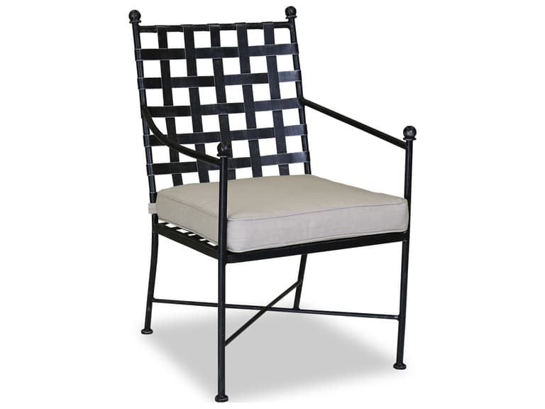 Net Retailers Outdoor/Outside Wrought Iron w/cushion Chair 4M9B94AF