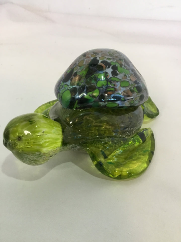 Green Glass Turtle Misc