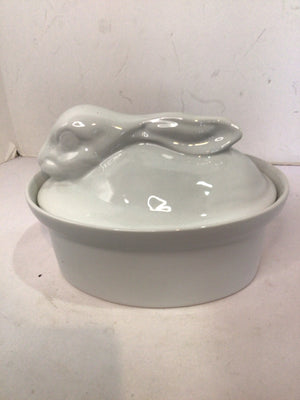 Farberware Easter White Ceramic Bunny Bowl