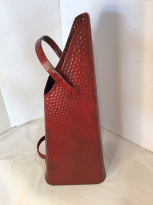 Vintage Coal Red Metal Bucket