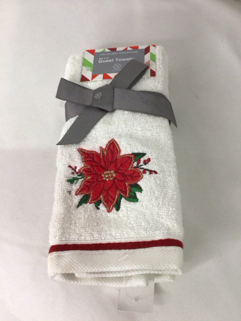 Towel White Terry Holiday Item