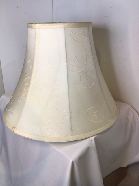 Cream Linen Bell Scroll Lamp Shade