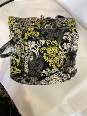 Vera Bradley Cotton Black/Yellow Quilted Bag