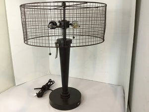 Industrial Brown Metal Wire Lamp