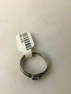 Silver/Purple Rope Ring