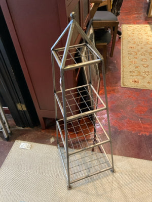 4 Tier Silver Metal Shelf