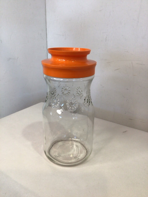 Vintage Juice Orange Glass Pitcher