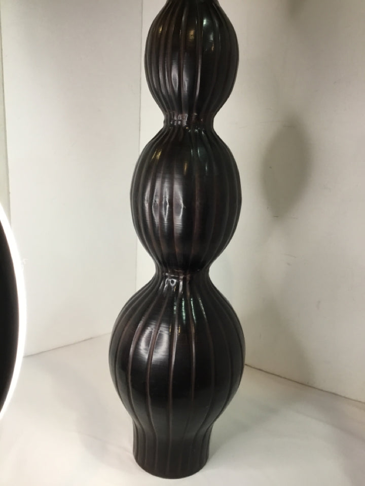 Brown Metal Gourd Vase