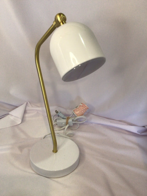 White/Gold Metal Arched Lamp