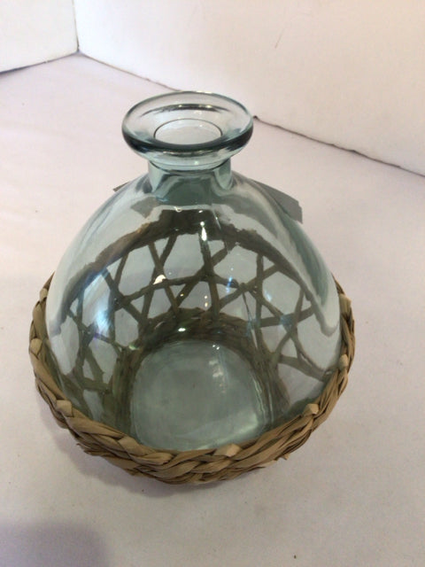 Clear/Tan Seagrass Vase
