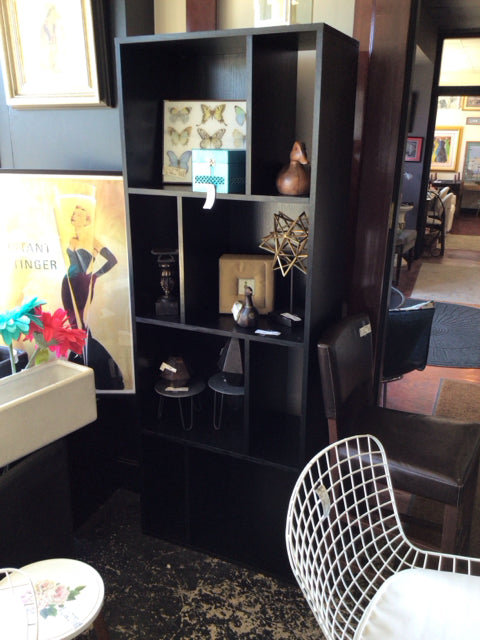 Black Wood Divided Bookstand