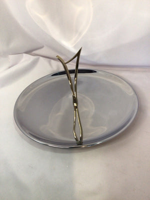 Mid-Century Chrome Handle Tray