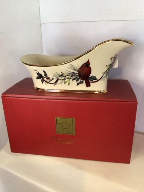 Lenox Wine Cream/Green China Winter Gathering Holiday Item