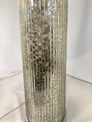 Table Silver Mercury Glass Lamp