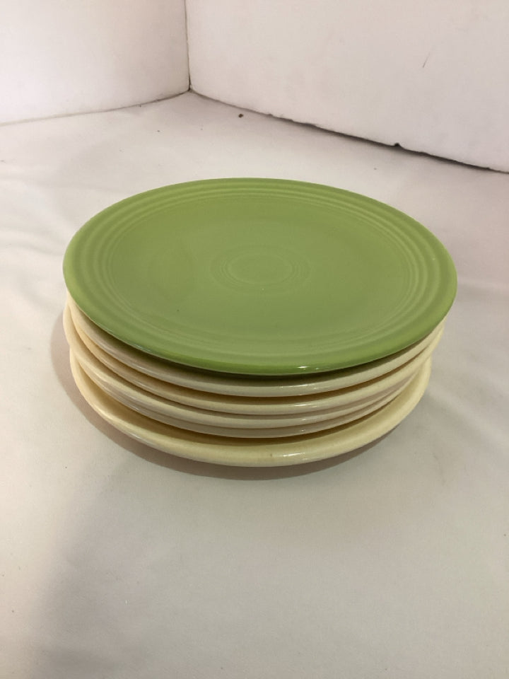 Fiestaware Vintage Set of 6 Multi Ceramic Bread Plate Set