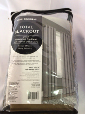 Single Gray Black Out Draperies/Curtains