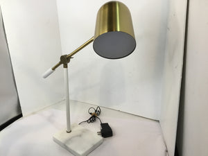 Desk White/Gold Marble Adjustable Lamp