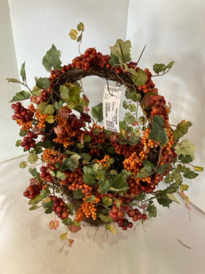 Fall Brown/Orange Basket Berries Holiday Item