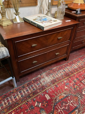 Wood 2 Drawer Brown Dresser/Chest
