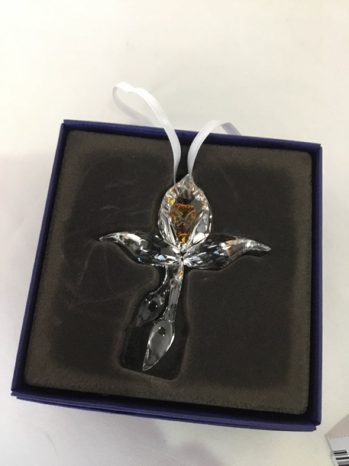 Swarovski Clear Crystal Flower Orchid Ornament