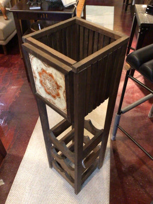 Brown Wood Wine Rack
