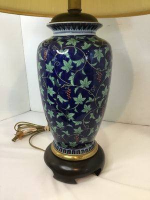 Frederick Cooper Blue/Aqua Ceramic Leaves Lamp