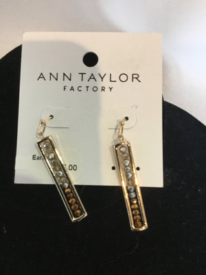 Ann Taylor Gold/Brown Earrings