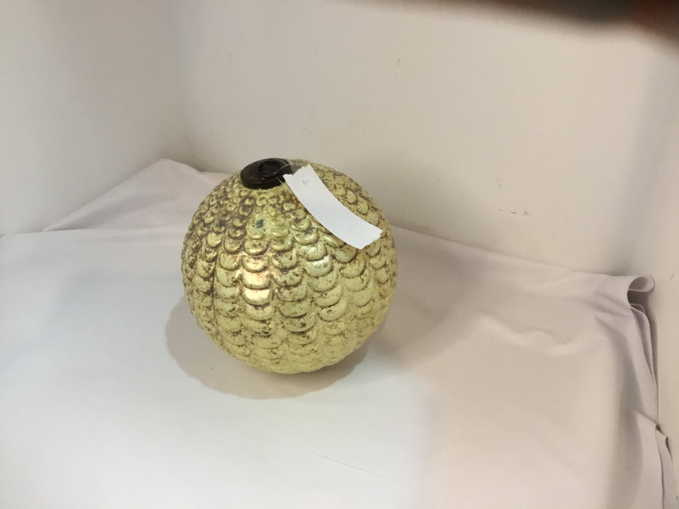 Pottery Barn Ornament Cream/Gold Ceramic Oversized Holiday Item