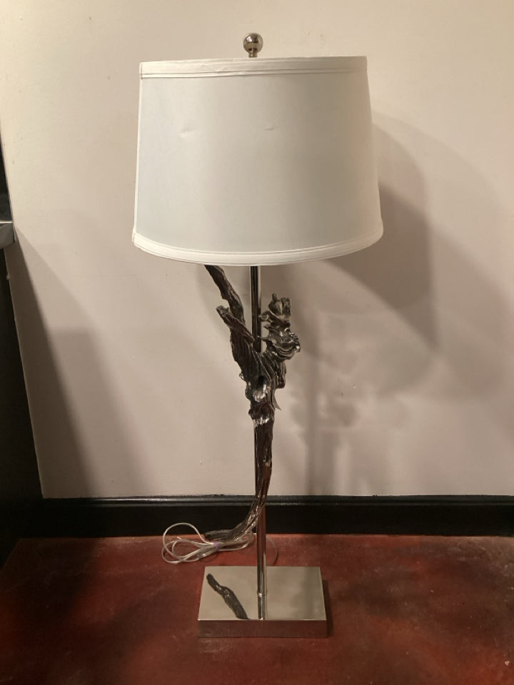Vintage Silver Metal Lamp
