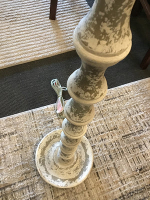Floor Gray/White Wood Lamp